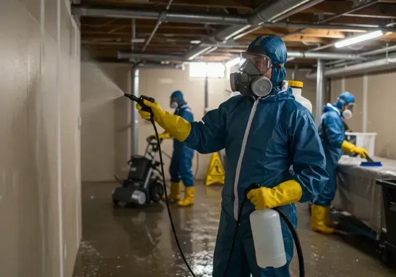 Basement Sanitization and Antimicrobial Treatment process in Suamico, WI